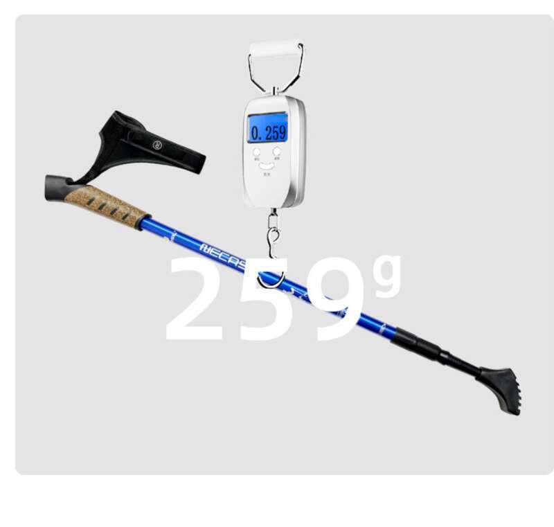 Hot Selling! 6061 Aluminum Alloy Straight Handle Hiking Stick, G301 Strong Lock Helps Fearless Climbing_voghion.com