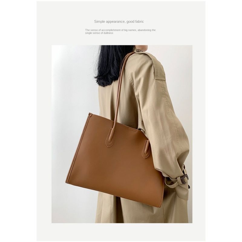Vielseitige echte Ledertasche für Damen, Nische, hochwertige Tragetasche, große Kapazität, Umhängetasche_voghion.com