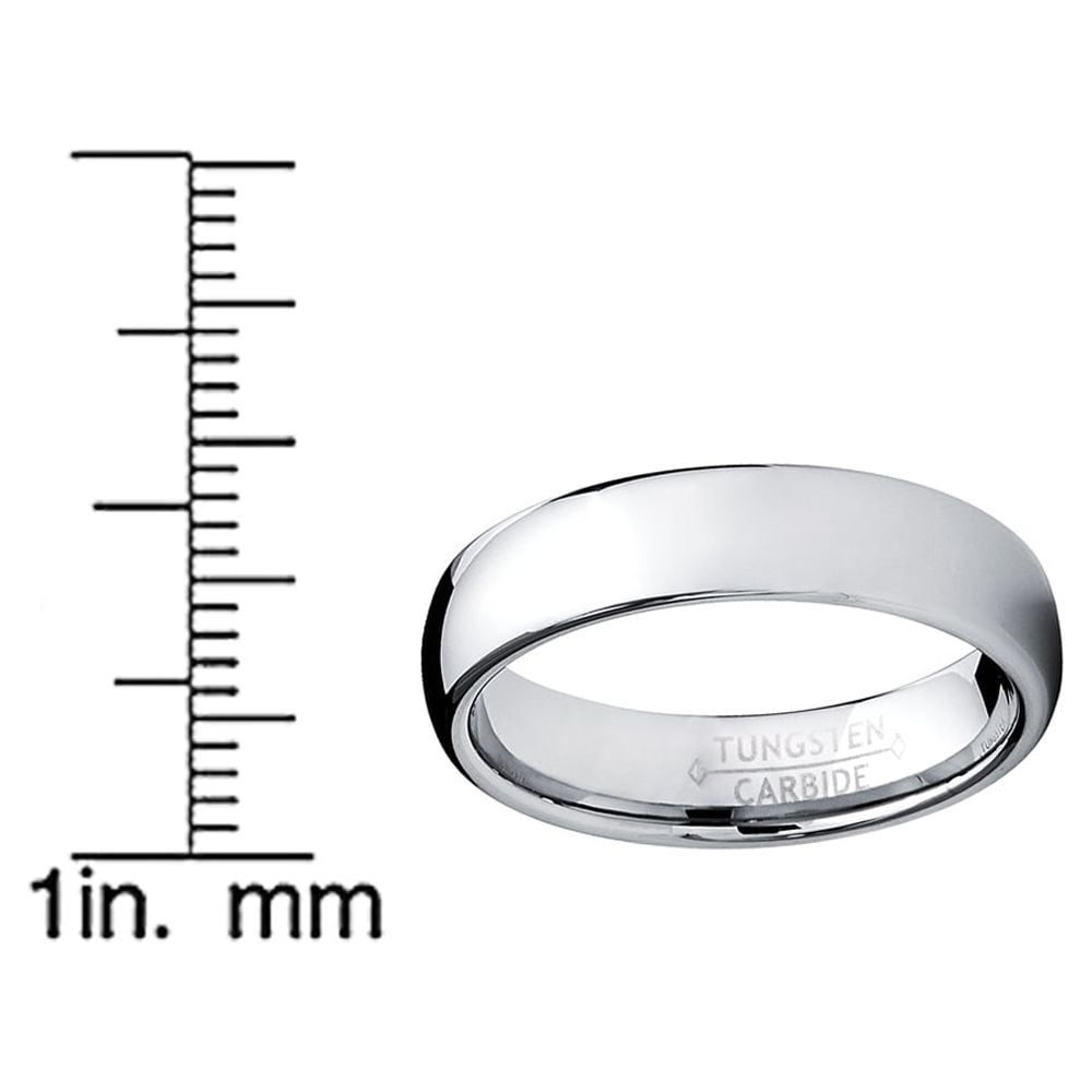 Metal Masters 5MM Klasik Kubbe Erkek Tungsten Karbür Yüzük Düğün Bandı boyutu 6.5_voghion.com