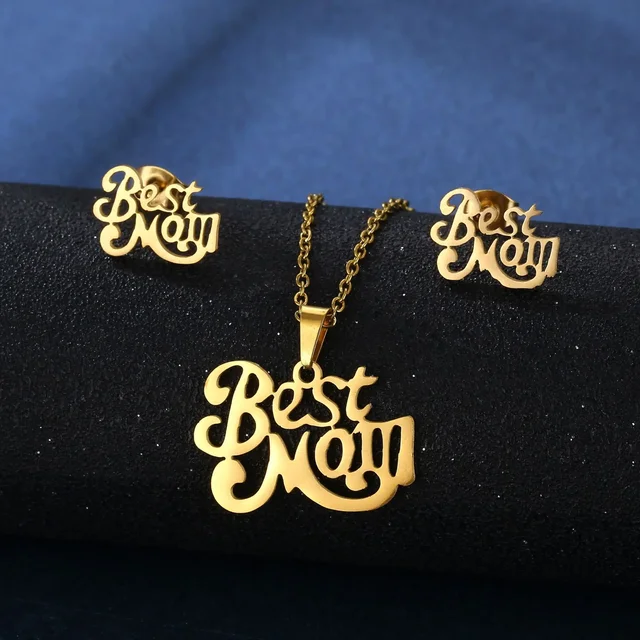 Muttertag Mama Brief Anhänger Halskette für Frauen Mom Typenschild Schlüsselbein Kette Choker Edelstahl Schmuck Minimal_voghion.com