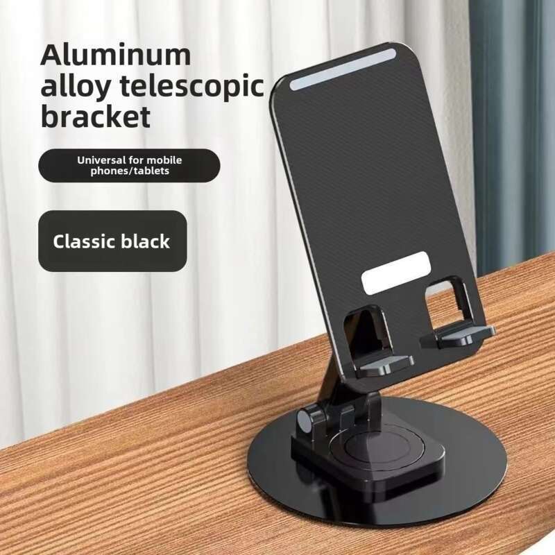 Bază rotativă pliabilă mecanică din aliaj de aluminiu și metal, suport pentru tabletă de birou, suport pentru telefon desktop_voghion.com