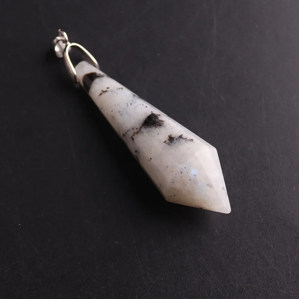 Natural Stone Pendant Necklace Set Labradorite Healing Jewelry_voghion.com