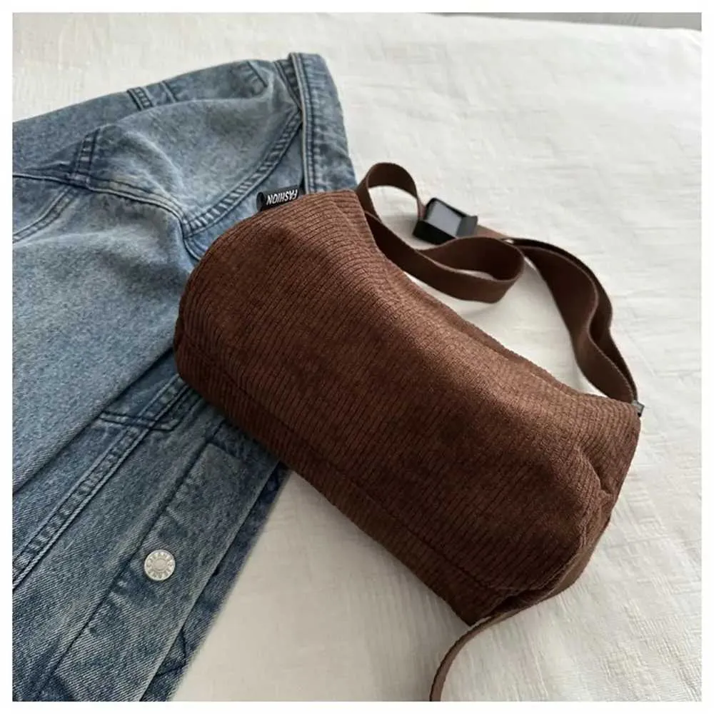 Genți de mână pentru femei, genți de umăr din catifea reiată, culoare solidă, tip messenger, tip crossbody, genți de mână pentru machiaj și ruj, C241216_voghion.com
