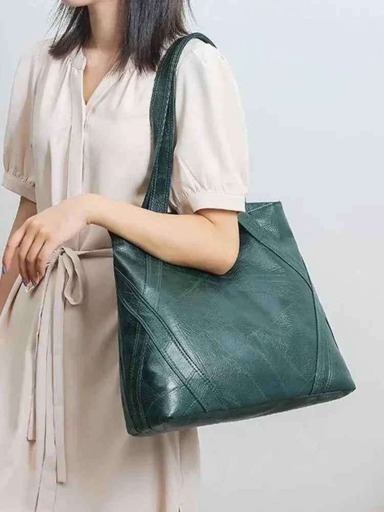 Women's Shoulder Bag Pu Leather Commuter Handbag Large Capacity_voghion.com
