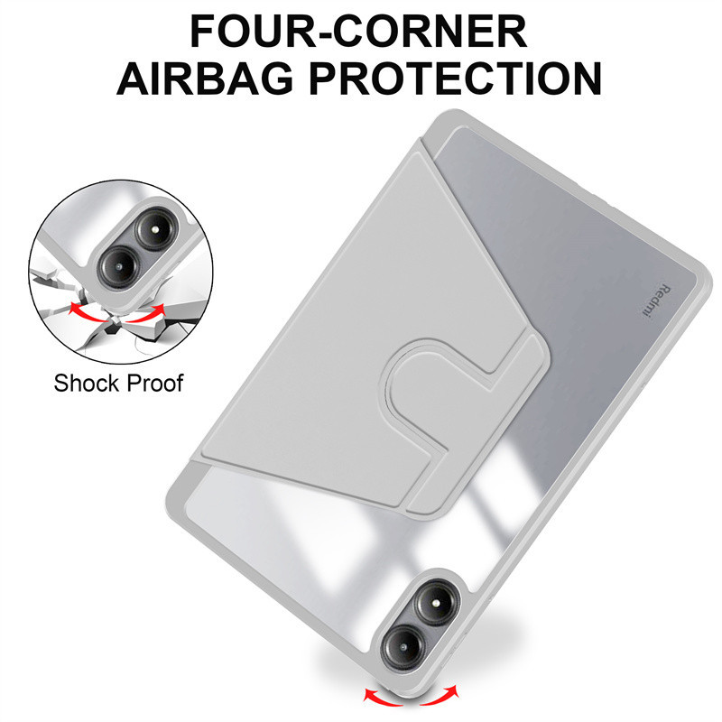 For Xiaomi Redmi Pad Pro 5G 12.1" 2024 Case With Pen Holder 360 Rotating Acrylic Clear Hard Tablet For Redmi Pad Pro 12.1 Poco Pad 12.1 Inch Case_voghion.com