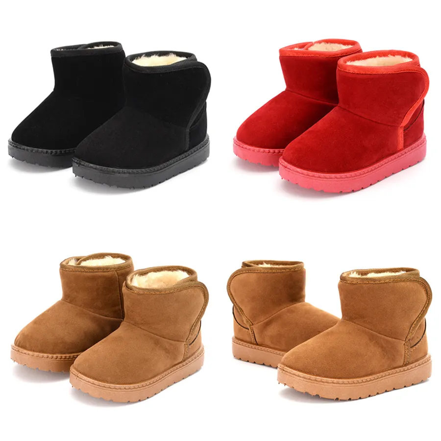 Cizme de iarnă antiderapante pentru copii, model cald, cu zăpadă, pentru copii, Littlesprouts, schi, culoare solidă, talpă moale și groasă_voghion.com
