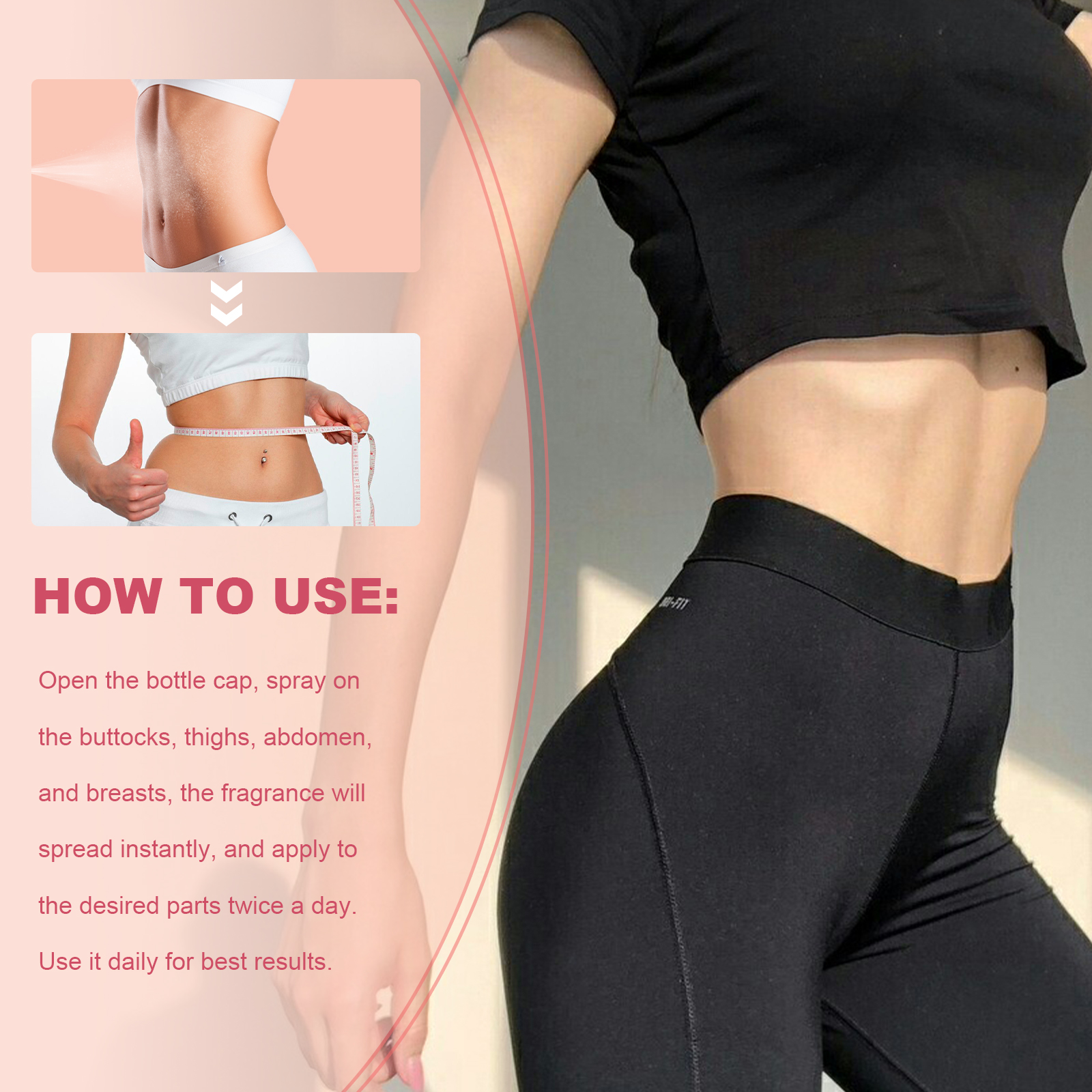 OUHOE Firming Perfume Body Oil Mist Toning Huidverzorging Voedende Sculpting Spray Met Natuurlijke Essentie_voghion.com