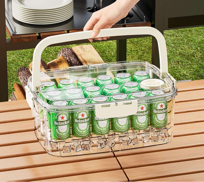 Zapomenutá čerstvá uzavřená bento krabička, průhledný oběd s víkem, úložný box na jídlo a ovoce_voghion.com