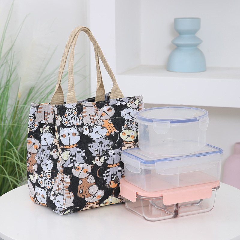 Women's Cartoon Large Capacity Office Lunch Commuter Handbag Tote Small Bag_voghion.com