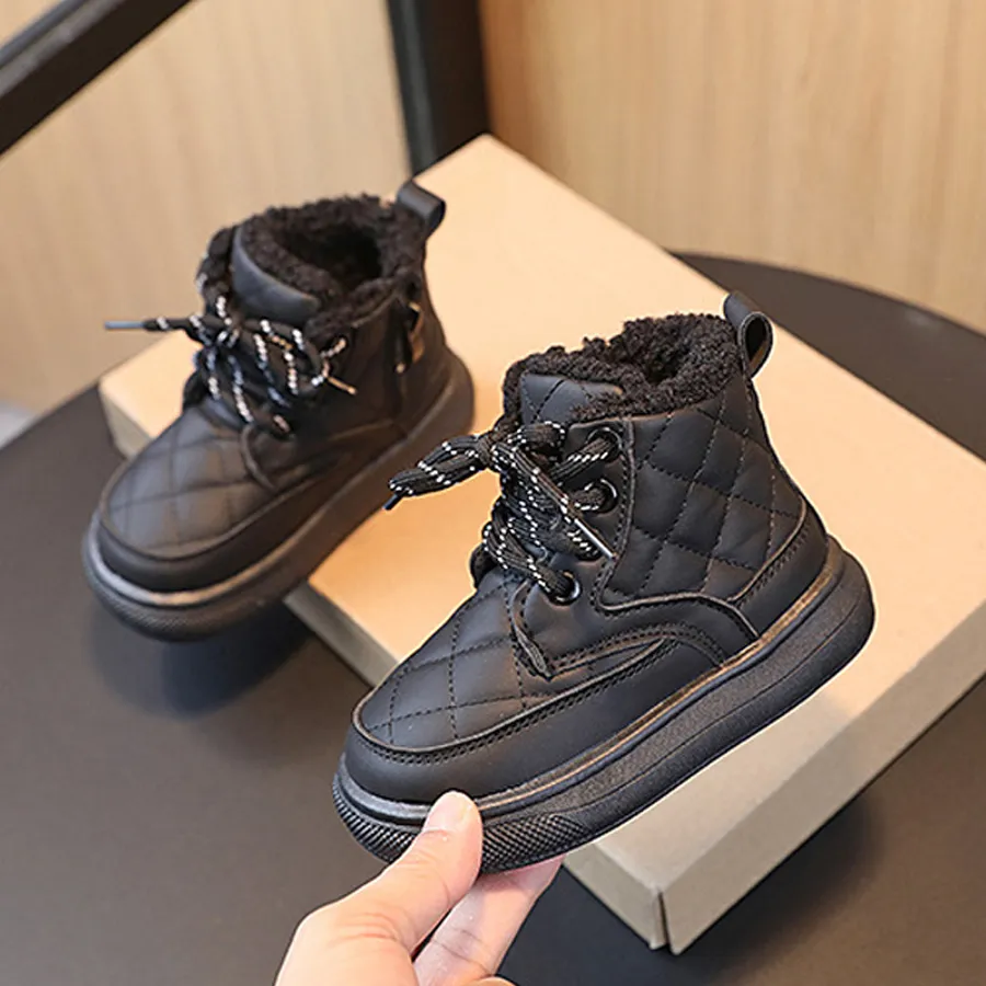 Kids Winter Boots Warm Waterproof Sneakers For Boys And Girls_voghion.com