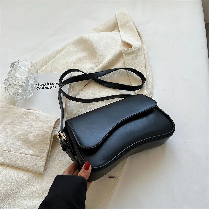 Borse a tracolla vintage in pelle per donna 2024, borsa a tracolla piccola con patta da ascella, borse a mano e da polso_voghion.com