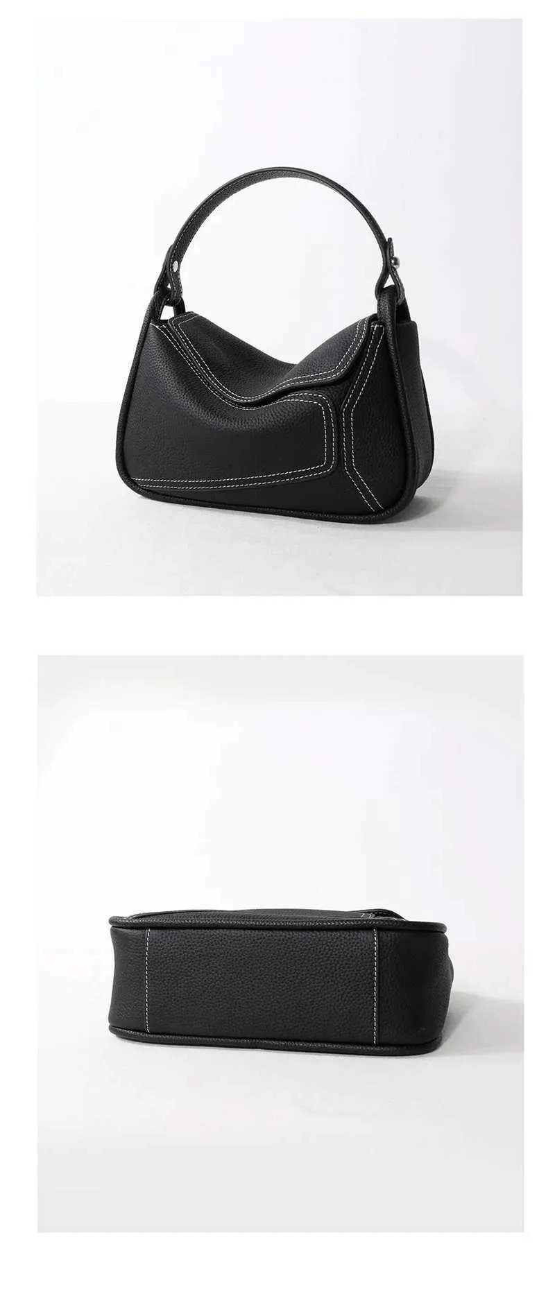 Famicare Borsa da donna in vera pelle di vacchetta Piccola borsa da donna a tracolla Borsa da pranzo con design geometrico Borsa a tracolla Messenger_voghion.com