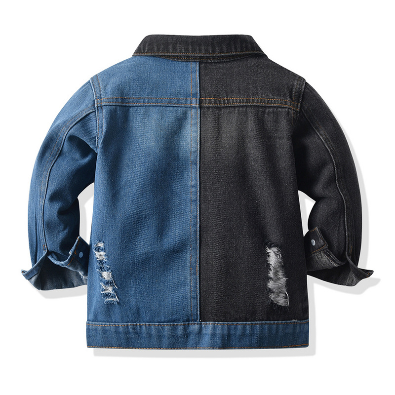 Mother&Kids Giacca in denim per bambini abbinata ai colori dei migliori vestiti strappati per ragazzi e ragazze_voghion.com