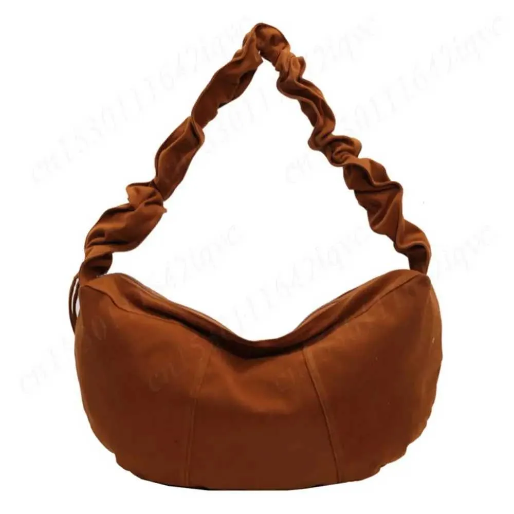 Borsa a mano piccola Hobo Tote multitasche in pelle scamosciata da donna con tracolla regolabile, borsa a mezzaluna, mini pochette a tracolla_voghion.com