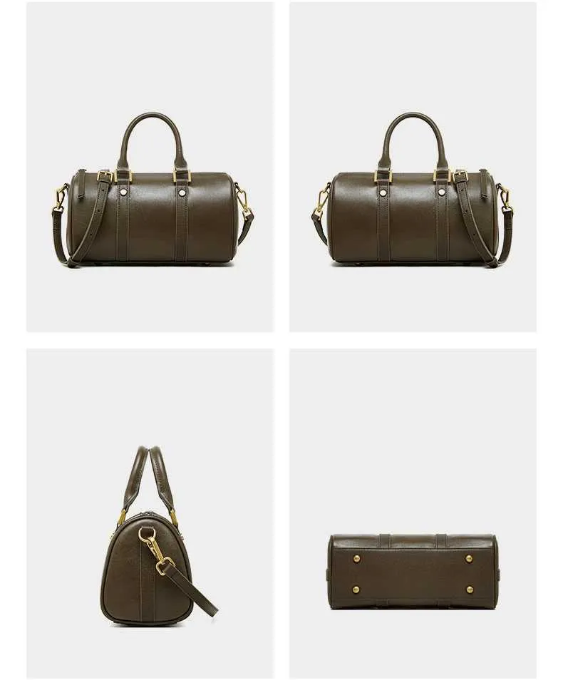 Borsa boston donna in vera pelle borsa a spalla e tracolla_voghion.com