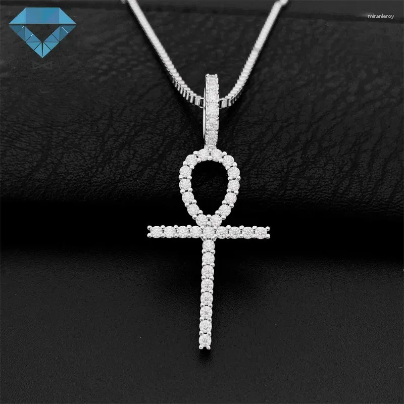 Přívěsky s přívěsky S Sterling Sier Moissanite Cross XIAN Drahokamy_voghion.com