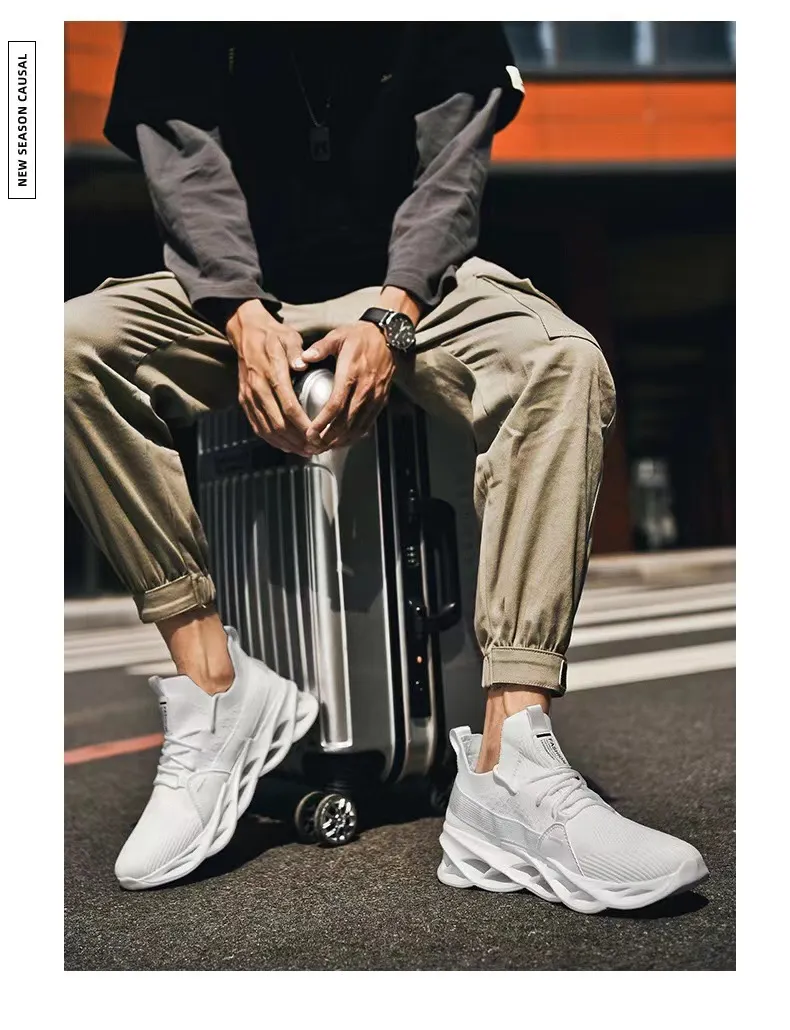 Neue männer Flying Woven Turnschuhe Freizeitsport Heißer Verkauf Mode Koreanische Version Atmungsaktive Sport-Schuhe Schwarz Kostenloser Versand_voghion.com