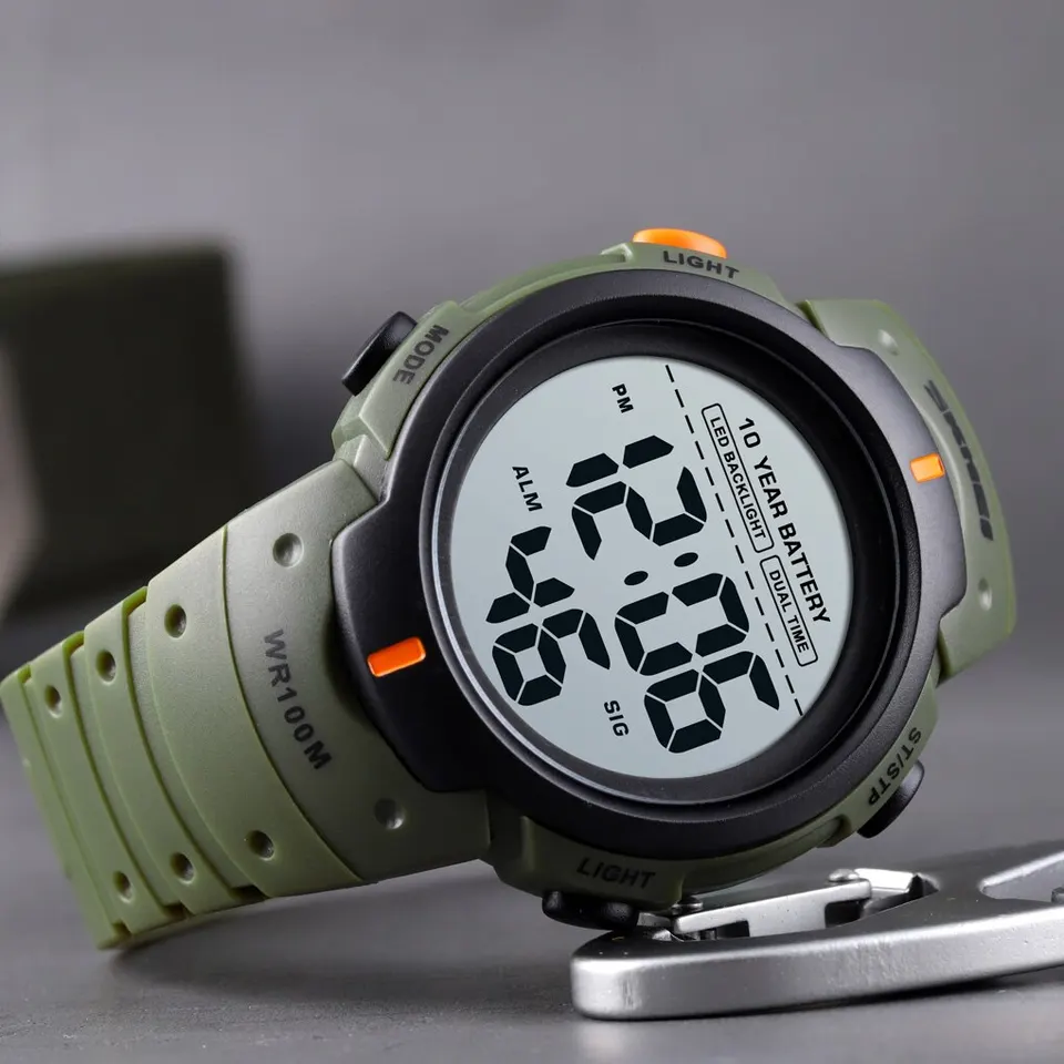 Digital Sport Watch For Men Waterproof Led Chronograph Clock_voghion.com