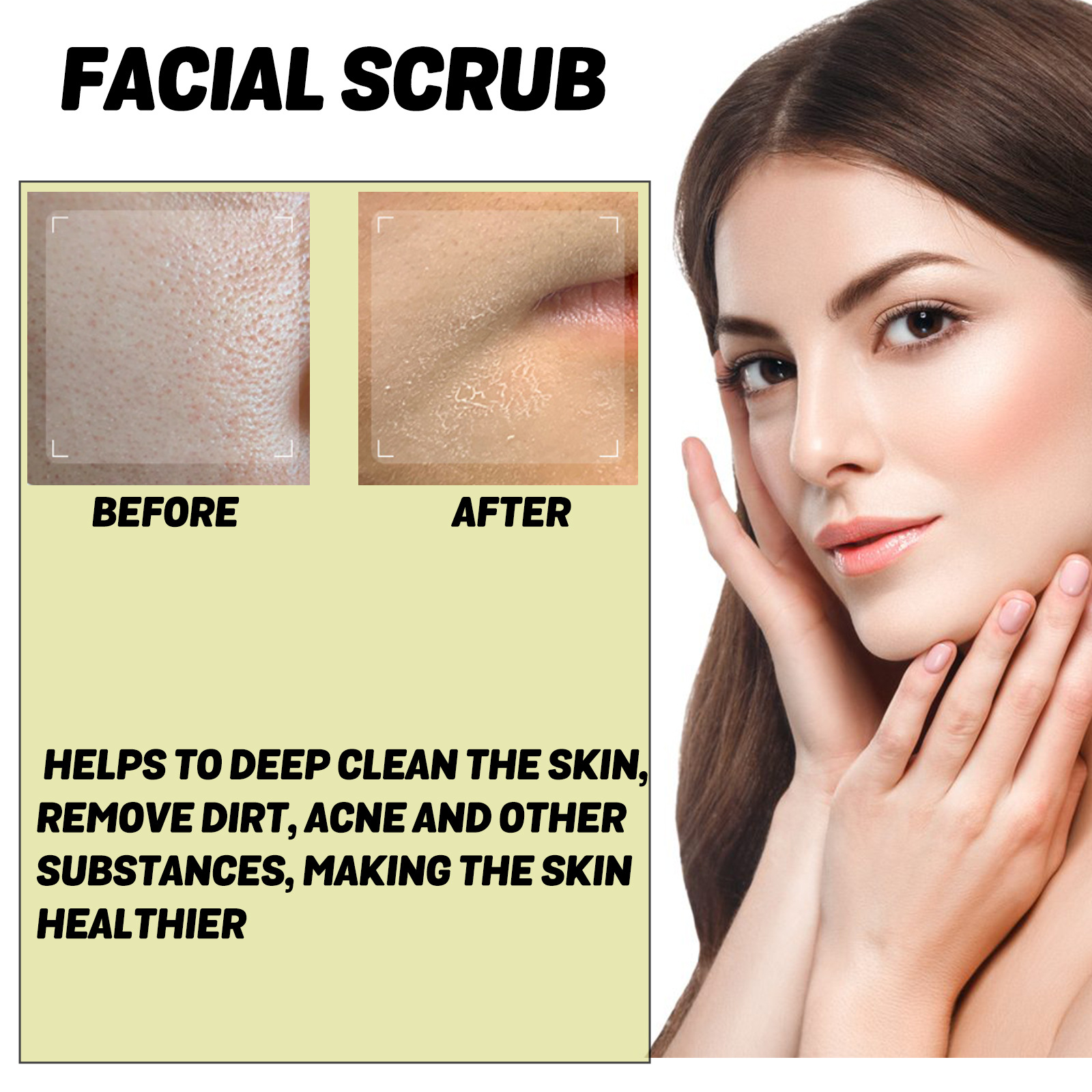 WIYUN Avocado Cleansing Skin Exfoliating Gentle and Non irritating Facial Scrub_voghion.com