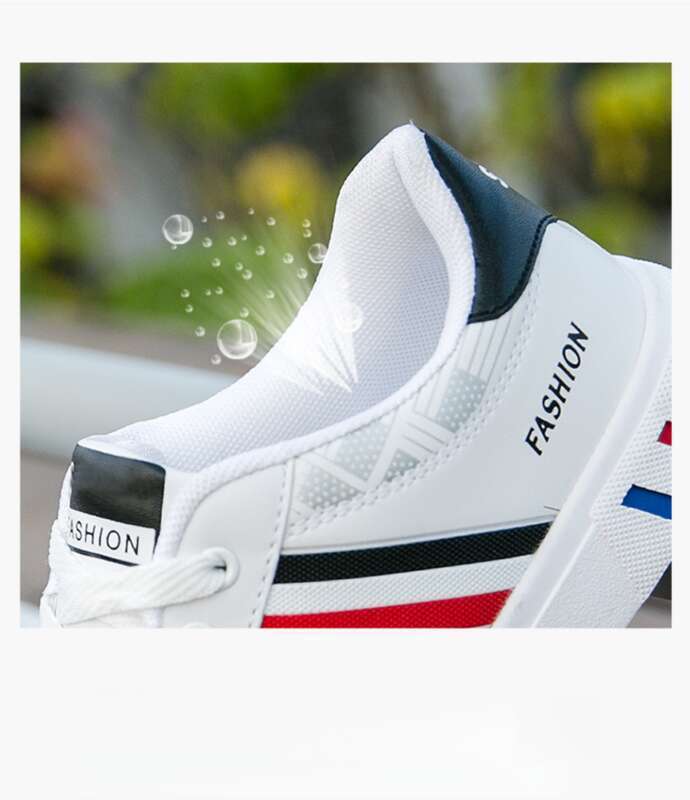 Wave Scarpe bianche piccole traspiranti da uomo, scarpe sportive casual, scarpe basse_voghion.com