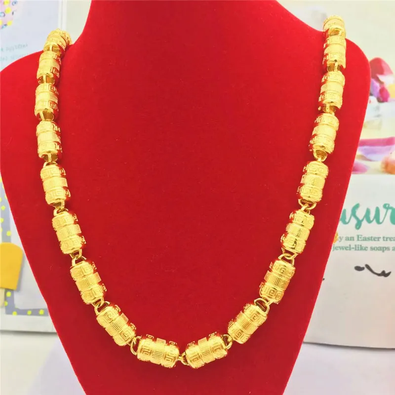 Ketten MOD 14K GOLD HÄRREKETT FIR HOCHZÄIT VERLOBUNG JUBILÄUM SCHMIERZEN VERDÉCKT GËL KETTE CADEAUEN FIR MÄNNER_voghion.com