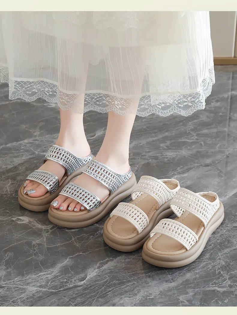 Pantofole donna traforate sandali comodi per piedi larghi_voghion.com