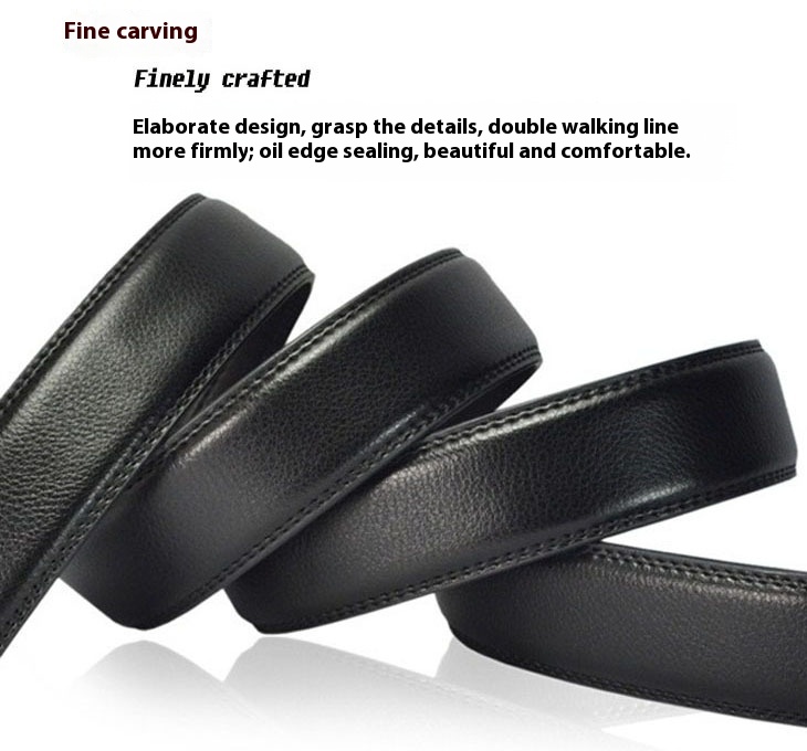 New Hot Selling Belt for Men's Imitation Needle Buckle Automatic Buckle Belt Size Three Good Leather Cowhide Belt_voghion.com