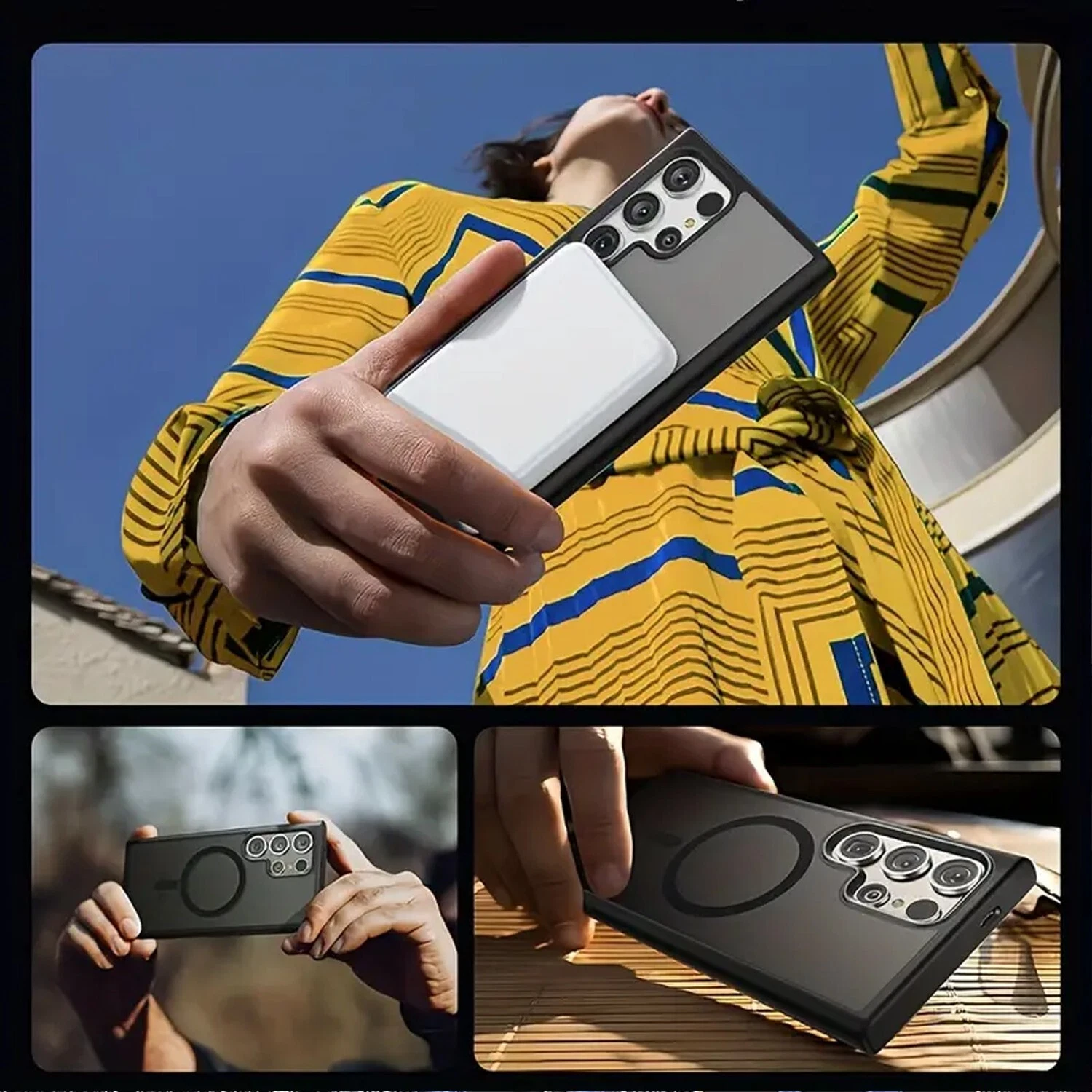 For Samsung Galaxy S25 Ultra S24 S23 S22 Fe Case Shockproof Mag.safe Cover Screen_voghion.com