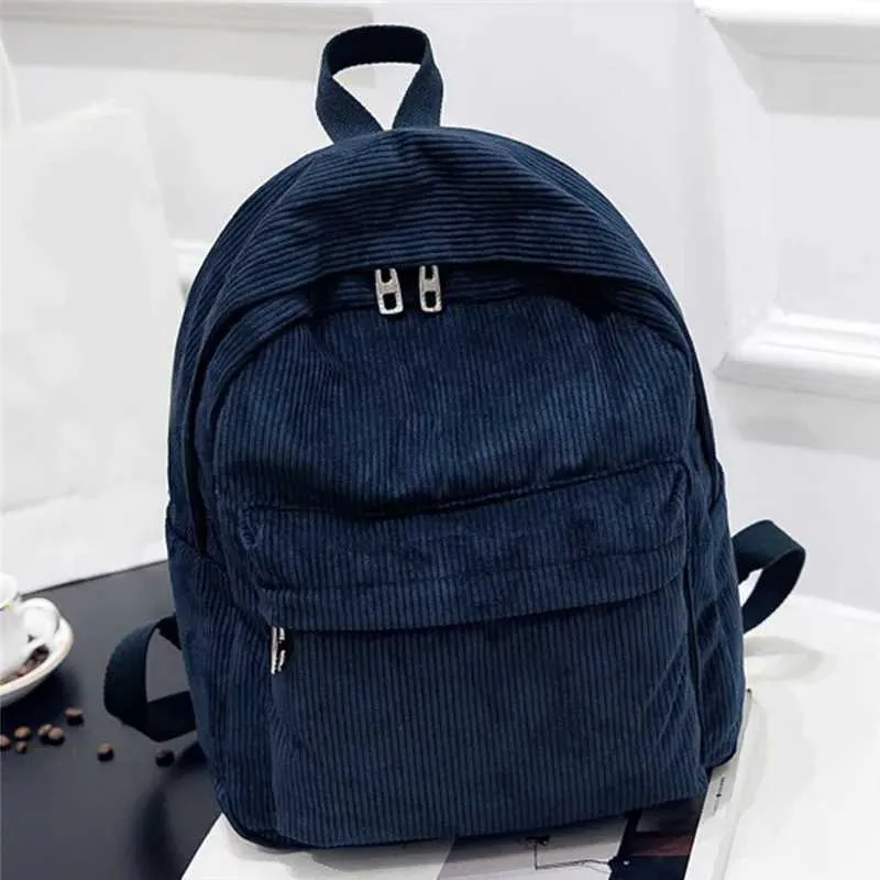 Zaino in velluto a coste da donna borsa a spalla alla moda_voghion.com