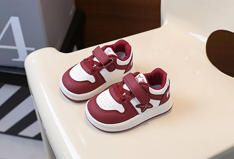 Toddler's Sneakers Fashion Design Baby Spring Autumn Kids Casual Sport Shoe Soft Non Slip Pu Leather Skateboard Shoes_desvips.com
