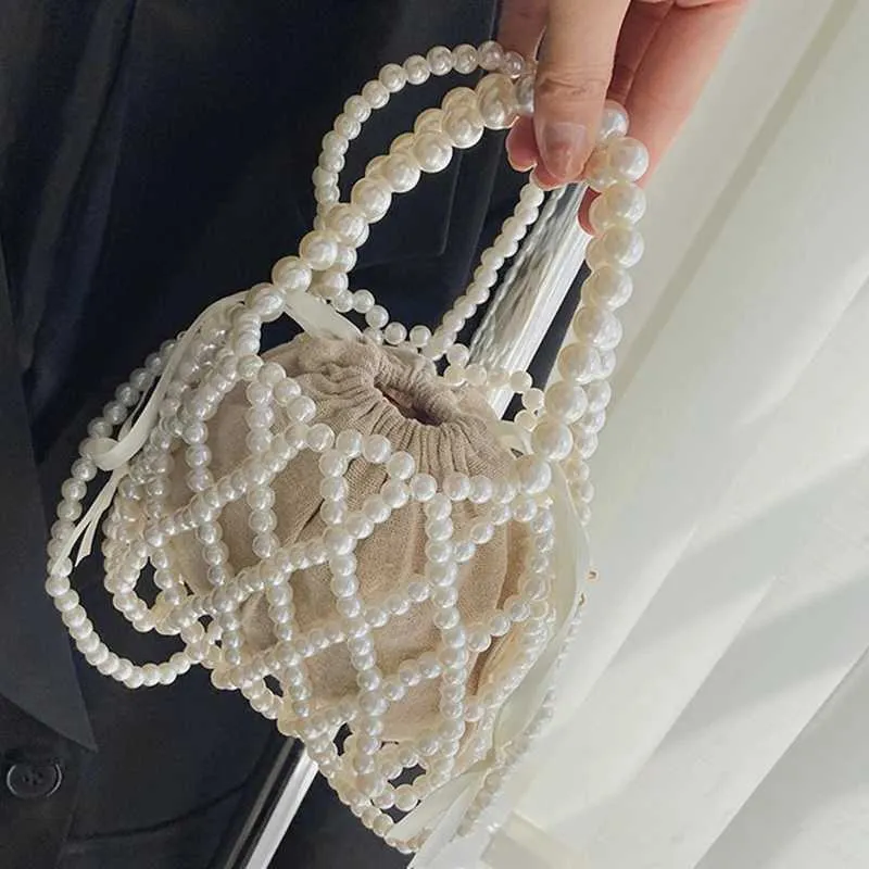 Borsa a mano retrò con perline e borsa a tracolla per donna_voghion.com