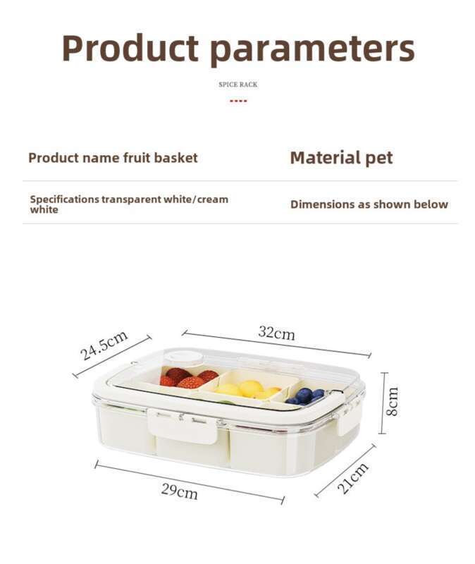 Zapomenutá čerstvá uzavřená bento krabička, průhledný oběd s víkem, úložný box na jídlo a ovoce_voghion.com