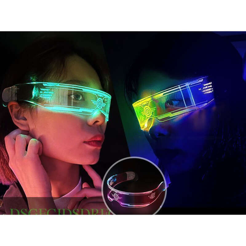Ochelari de încărcare luminoși Salt Di Viitor Tehnologie Rețea Cyberpunk Popular Science Fiction Fotografie de club de noapte_voghion.com