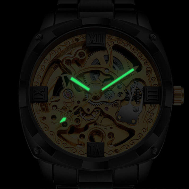 Orologio meccanico automatico da uomo con cinturino in acciaio_voghion.com