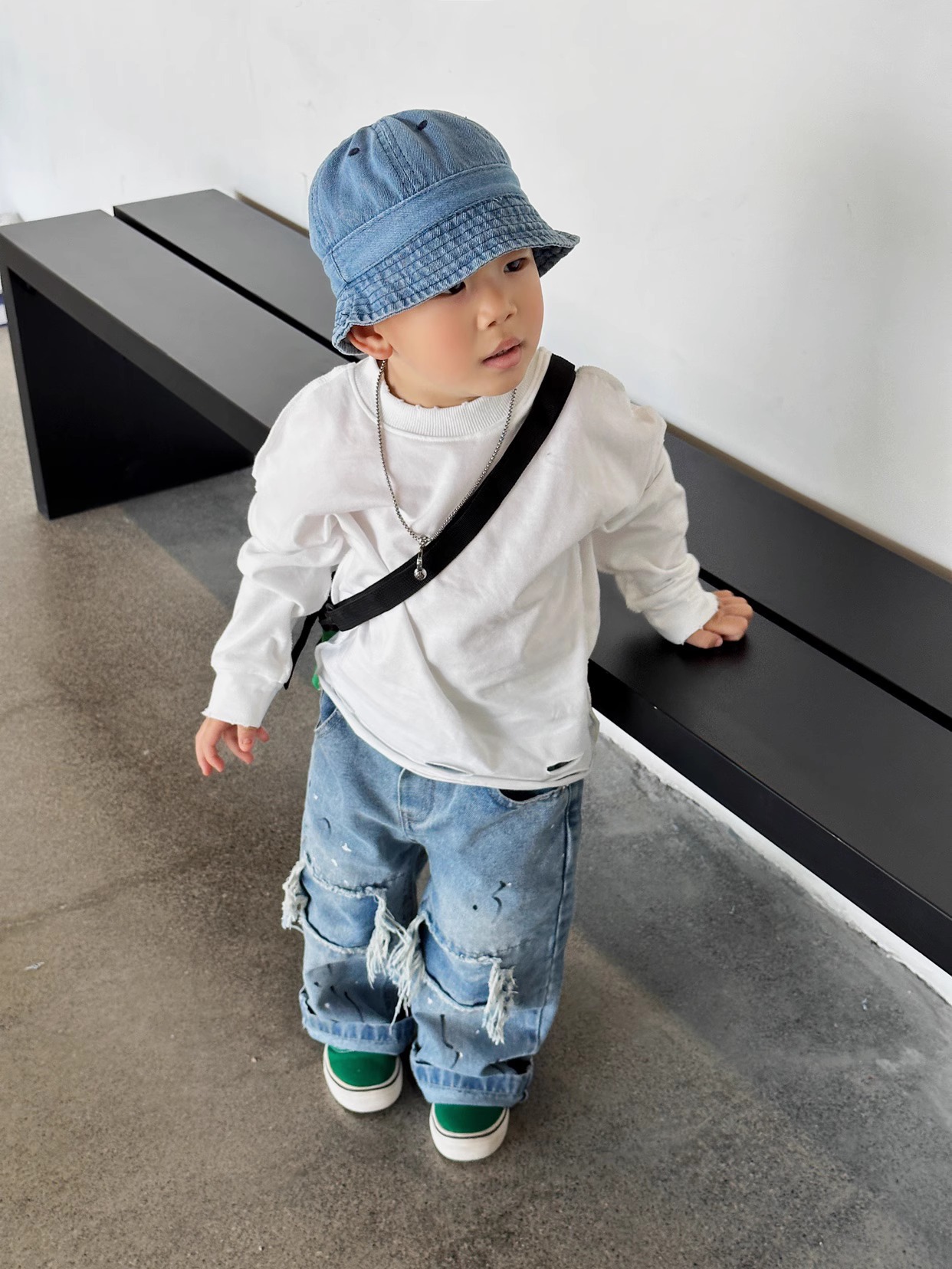 Ema ja lapsed Laste ilusad lahtised laia säärega kevadised ja sügisesed teksad poistele vabaaja püksid laste sügispüksid trendikad_voghion.com