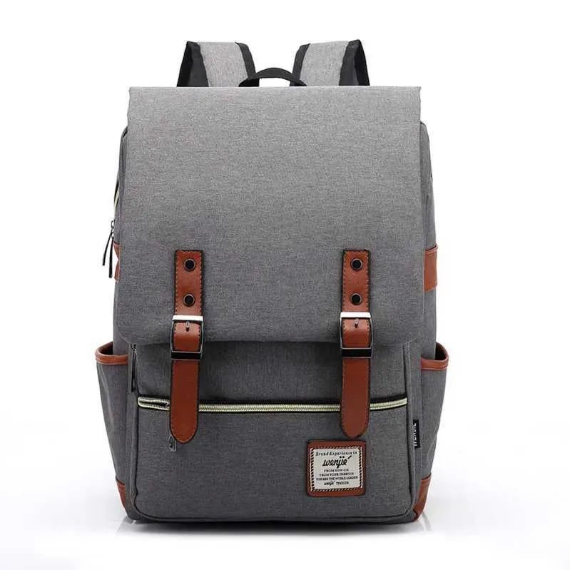 Vintage 16 zoll Laptop Rucksack Frauen Leinwand Männer leinwand Reise Freizeit Rucksäcke Retro Casual Tasche Schule Taschen Für_voghion.com