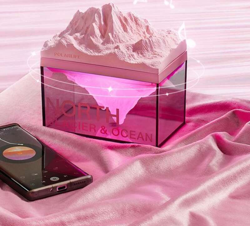 【 43000 de persoane adunate 】 Difuzor Bluetooth Polar Species, lumină de atmosferă, ornament de birou de înaltă frumusețe, multicolor_voghion.com
