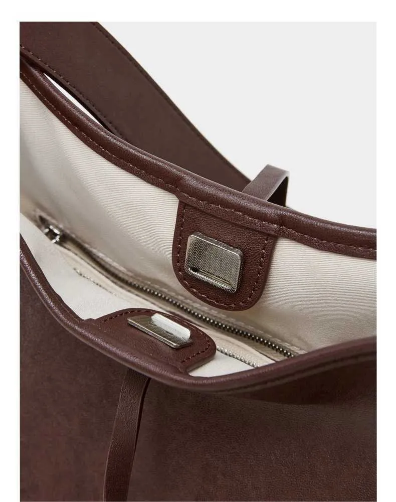 Toptrends Vintage Vera Pelle Grande Sottobraccio Borse a Tracolla per Donna 2024 Designer Semplice Donna Tote Hobo Signore_voghion.com