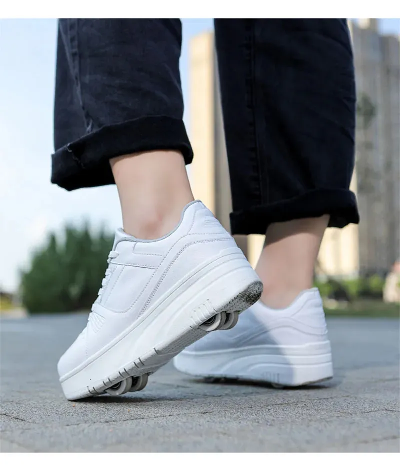 Athletic Roller Skate Kids Snickers With Wheels Children Rollerskates Fashion Outdoor Sports Shoes Girls Boys 231122_voghion.com