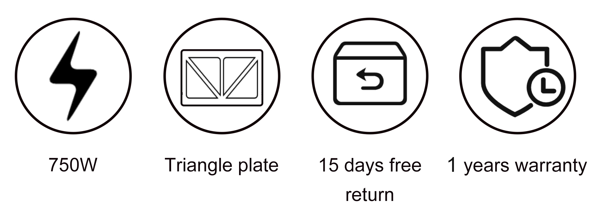 Elektrisk trekantsandmaskine Panini 750W Madlavning Køkkenudstyr Morgenmad Vafler hine Non-stick Iron Pan Sonifer_voghion.com