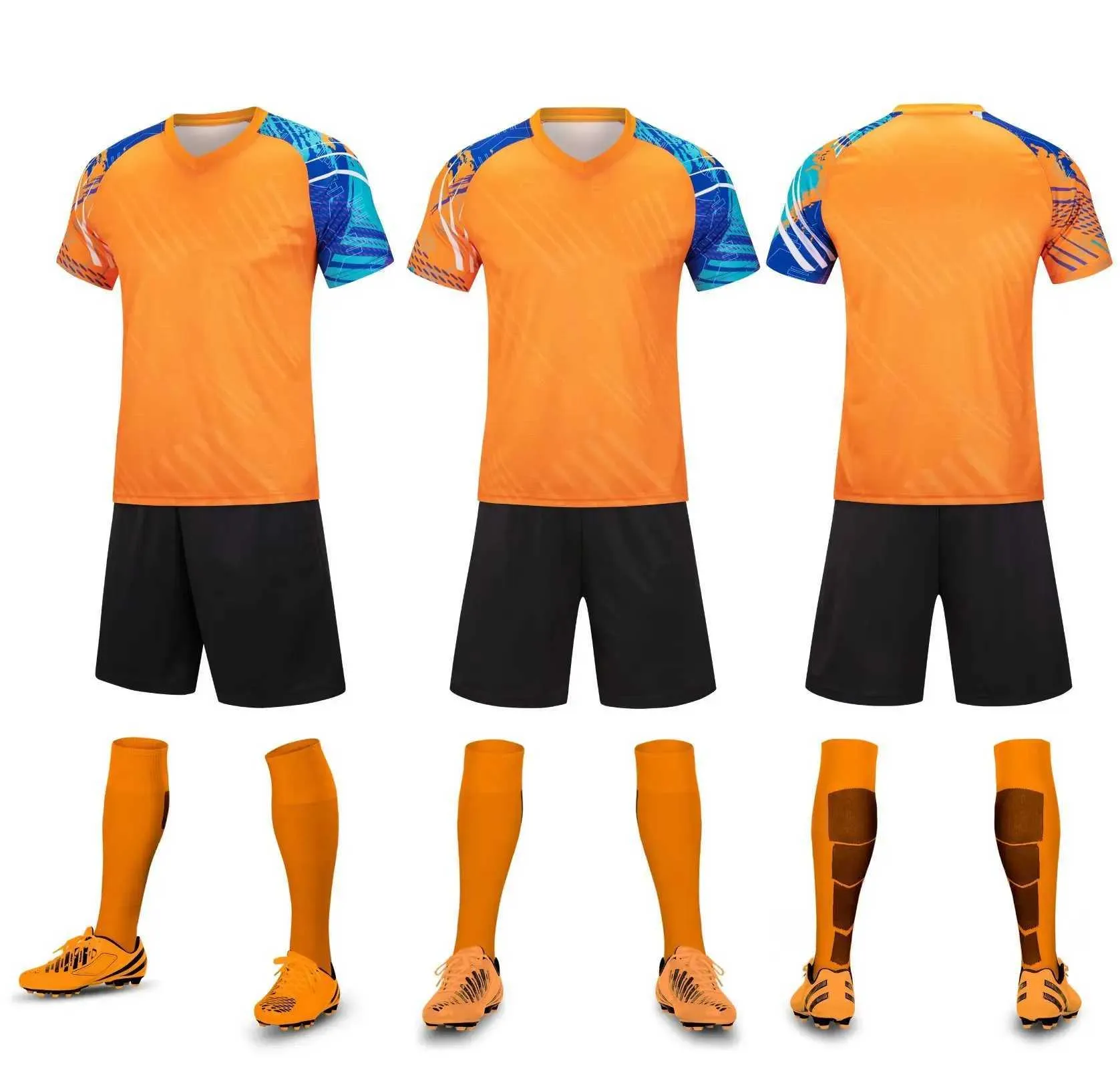 Uniformes de fútbol personalizados, ropa de entrenamiento para adultos y niños, conjuntos de ropa de fútbol para hombres y niños, estampado de manga corta_voghion.com