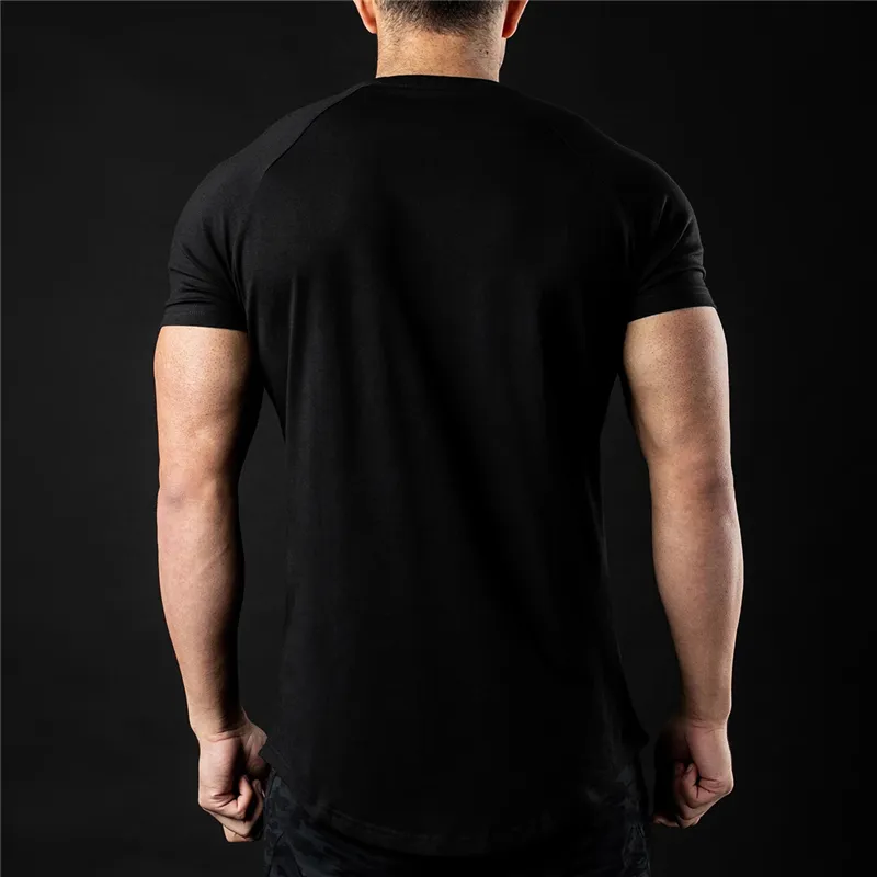 Men's T-Shirts Plain T Shirt Men Fashion Tee Shirts Summer Cotton Short Sleeve Tshirt Fitness Mens Gym Clothing Casual Sports T Shirts 230606_voghion.com