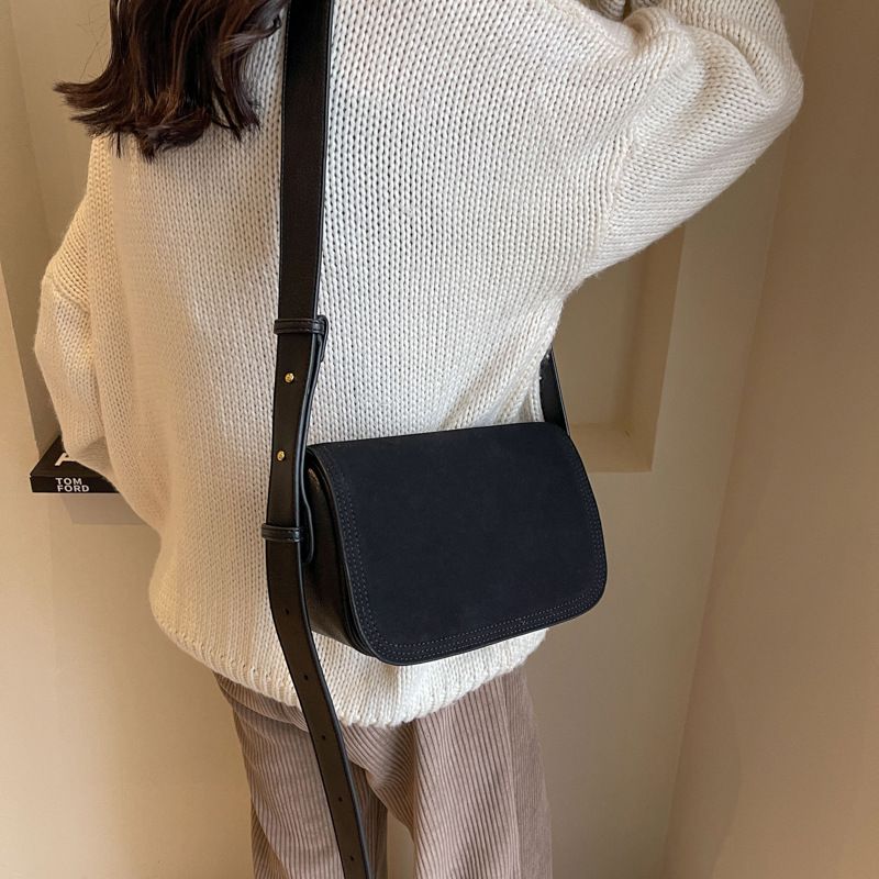 Damenta Neue trendige Retro-Frosted-Einzel-Schulter-Umhängeta Einfache Mode Koreanir Stil Lässige_voghion.com