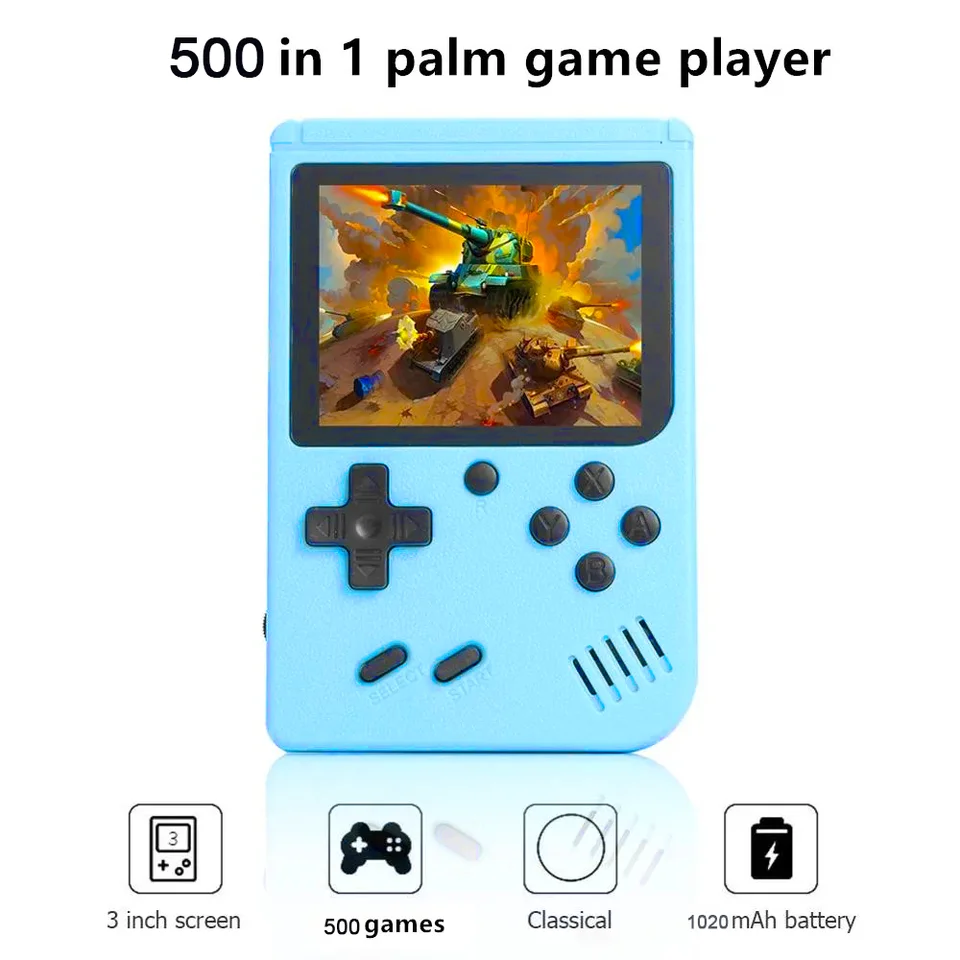 Retro Tragbare Handheld Spielekonsole Mit 500 Integrierten Spielen_voghion.com