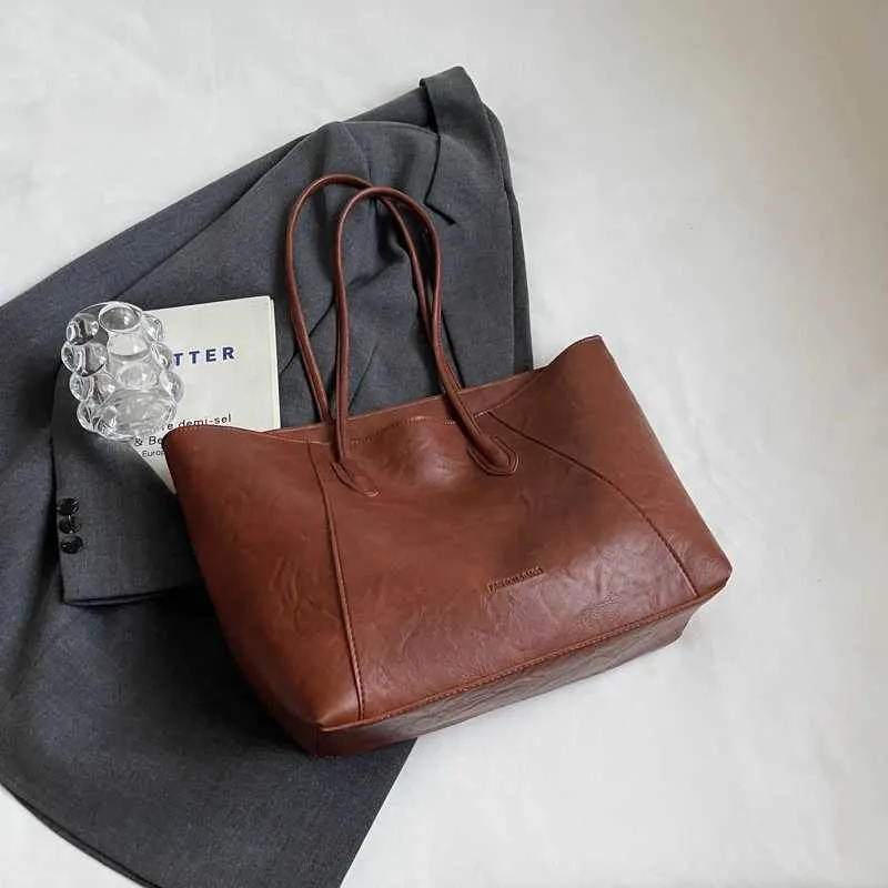 Borsa a tracolla casual da donna, alla moda, grande, per ufficio, per pendolari, con cerniera, per la spesa, a mano ..._voghion.com