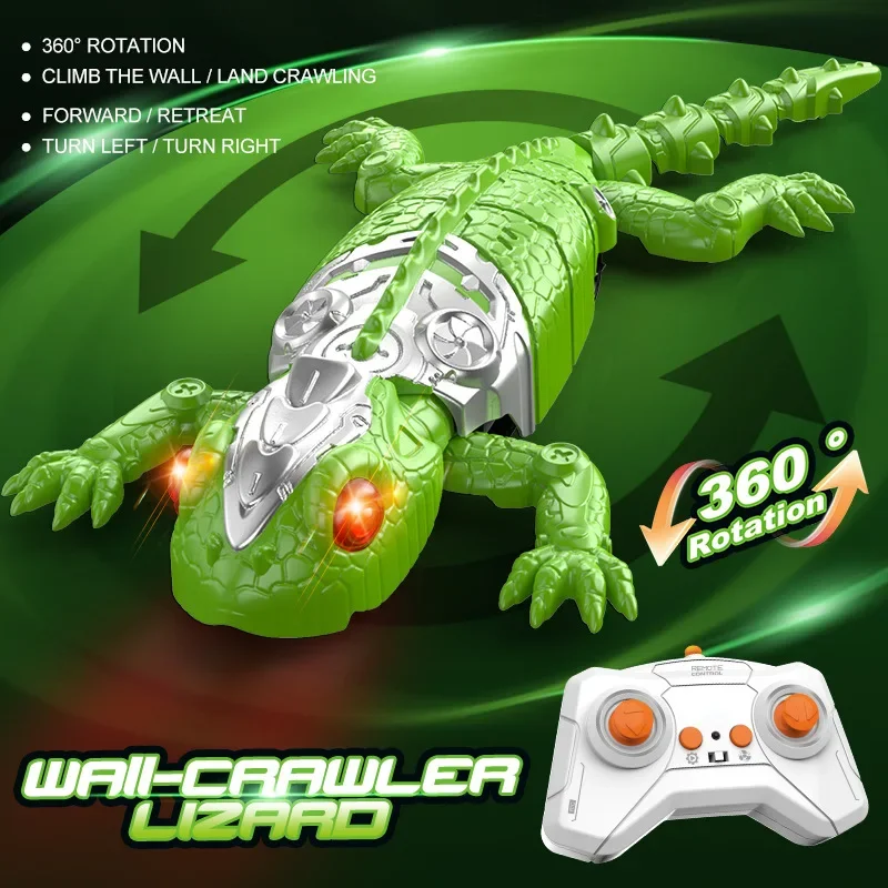 Remote Control Climbing Lizard Toy With Led Eyes For Children_voghion.com