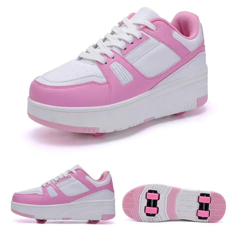 Athletic Roller Skate Kids Snickers With Wheels Children Rollerskates Fashion Outdoor Sports Shoes Girls Boys 231122_voghion.com