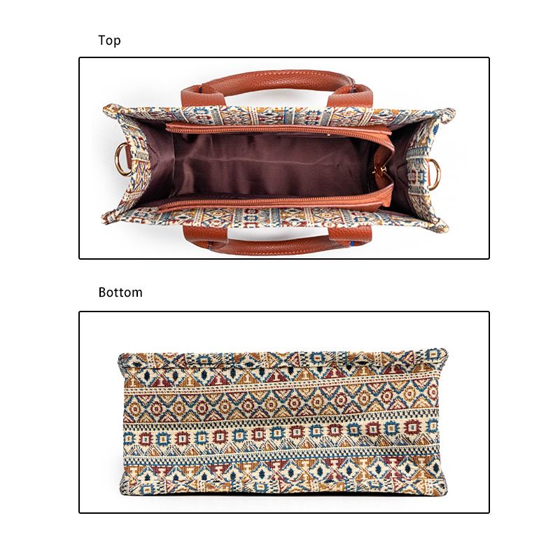 Western Geldbörse Damen Tragetasche Schultertasche Bohemian Aztec Handtasche_voghion.com