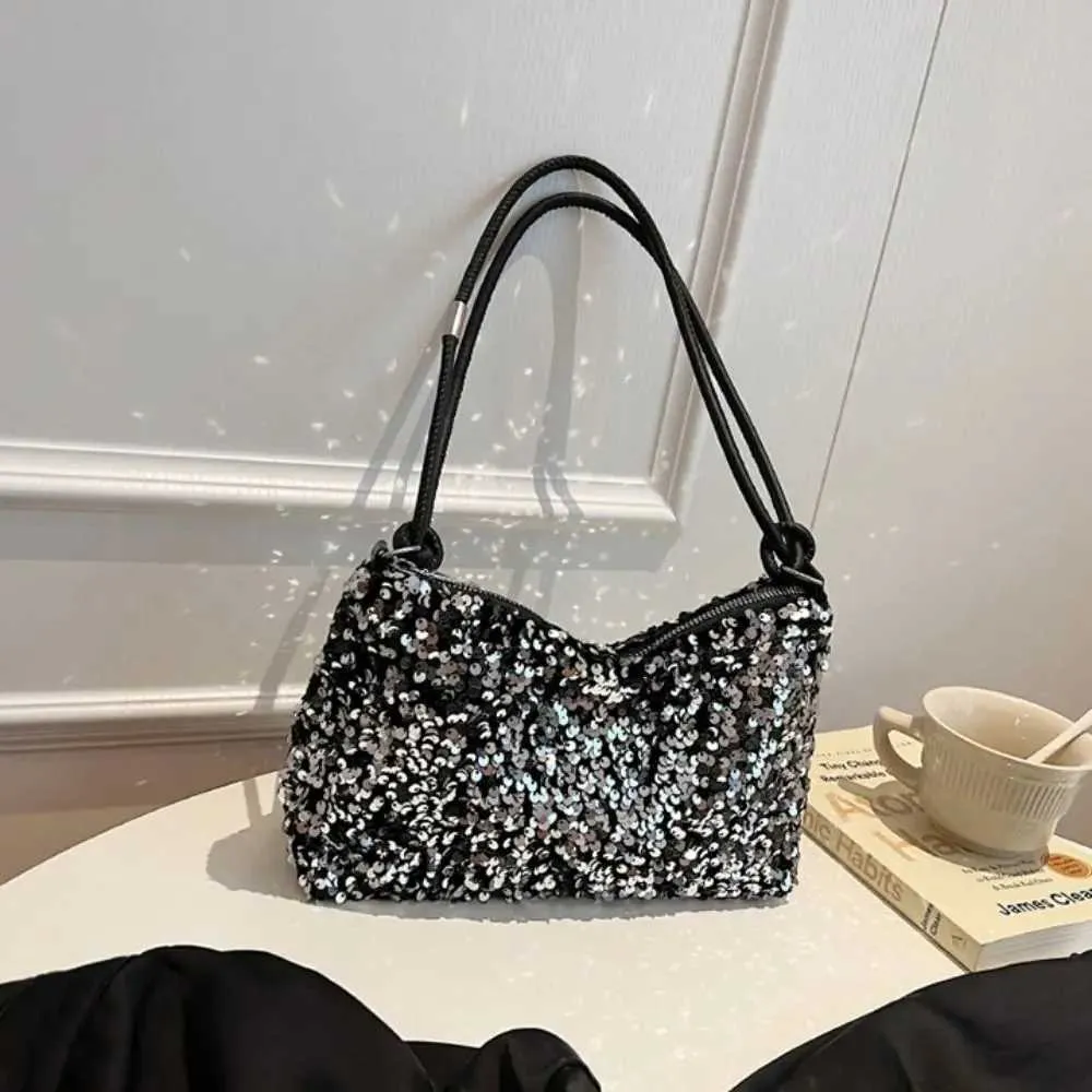 Einfarbig Crossbody Mode INS Pailletten Schulter Taschen Telefon Geldbörse Handtasche Abend Clutch Tasche Mädchen DIYC241103_voghion.com
