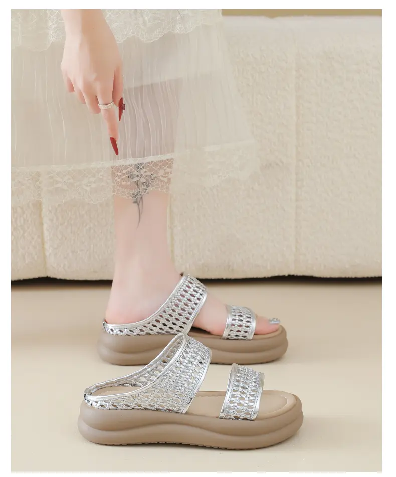 Pantofole donna traforate sandali comodi per piedi larghi_voghion.com